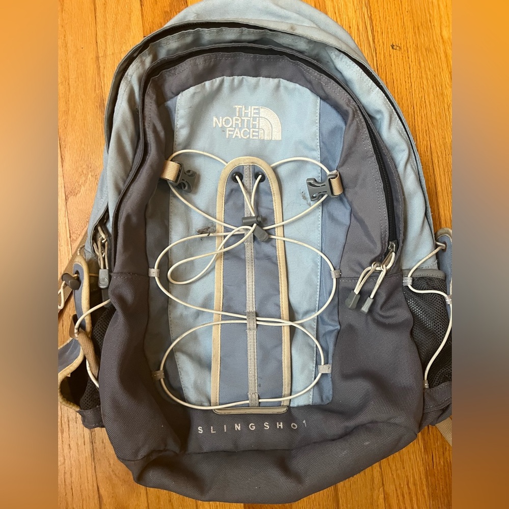 The North Face Slate Blue and Charcoal Backpack